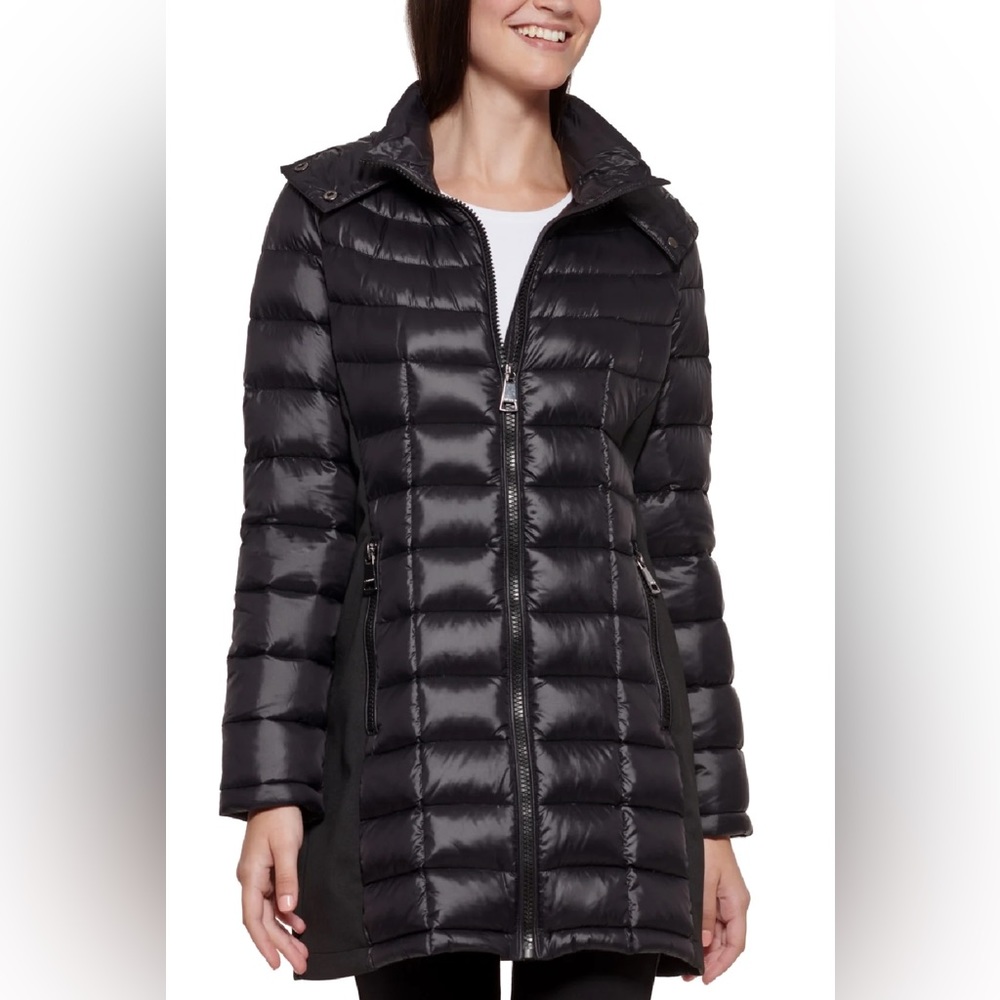 Calvin Klein Black Quilted Packable Puffer Coat